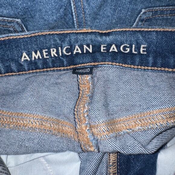 American Eagle Super High-Rise Baggy Straight Jeans 00 XS 25” Inseam - Picture 6 of 8